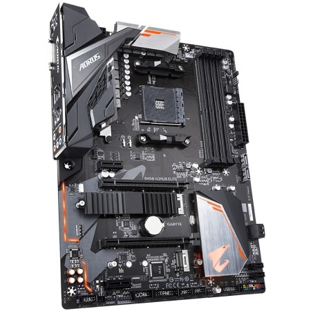 Материнская плата Gigabyte B450 AORUS ELITE черный