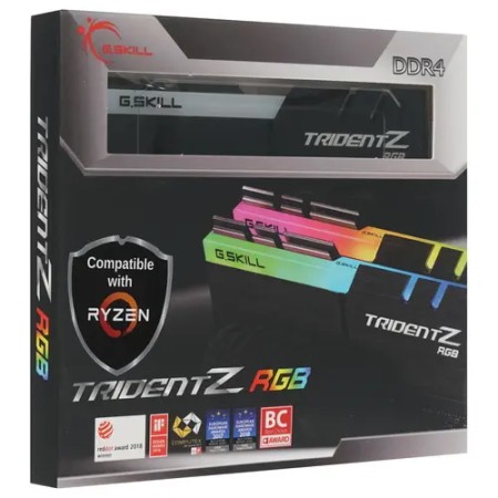 Оперативная память G.Skill TRIDENT Z RGB (F4-3200C16D-32GTZRX) 32 ГБ черный