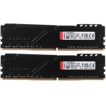 Оперативная память Kingston FURY Beast Black (KF432C16BBK2/64) 64 ГБ черный