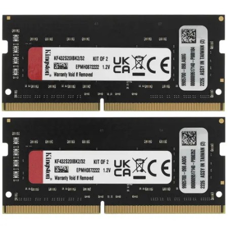 Оперативная память Kingston FURY Impact (KF432S20IBK2/32) 32 ГБ черный
