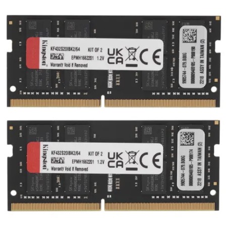 Оперативная память Kingston FURY Impact (KF432S20IBK2/64) 64 ГБ черный