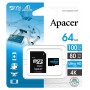 64 ГБ Карта памяти Apacer microSDXC (AP64GMCSX10U7-R) черный + адаптер