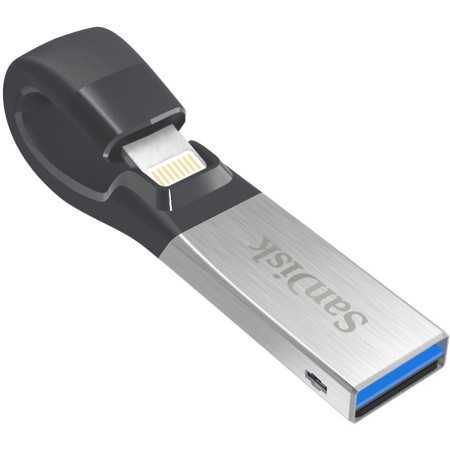 16 ГБ USB Флеш-накопитель SanDisk iXpand Go (SDIX30C-016G-GN6NN) серый