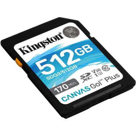 512 ГБ Карта памяти Kingston Canvas Go! Plus SDXC (SDG3/512GB) черный