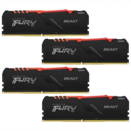 Оперативная память Kingston FURY Beast Black RGB (KF426C16BBAK4/128) 128 ГБ черный
