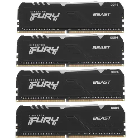 Оперативная память Kingston FURY Beast Black RGB (KF426C16BBAK4/128) 128 ГБ черный
