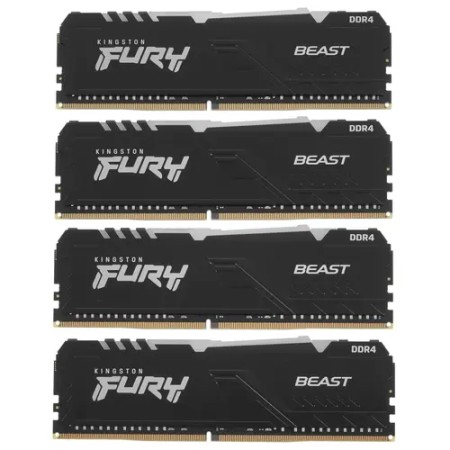 Оперативная память Kingston FURY Beast Black RGB (KF432C16BBAK4/128) 128 ГБ черный