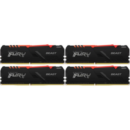Оперативная память Kingston FURY Beast Black RGB (KF432C16BBAK4/128) 128 ГБ черный