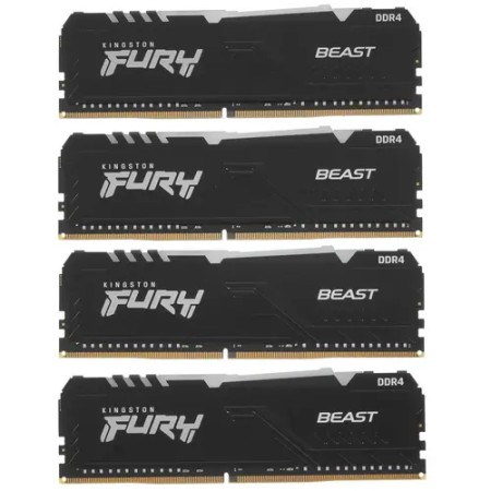 Оперативная память Kingston FURY Beast Black RGB (KF436C18BBAK4/128) 128 ГБ черный