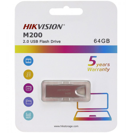 64 ГБ USB Флеш-накопитель Hikvision M200 (HS-USB-M200/64G) серый 64 ГБ USB Флеш-накопитель Hikvision M200 (HS-USB-M200/64G) серый