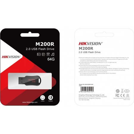64 ГБ USB Флеш-накопитель Hikvision M200R (HS-USB-M200R/64G) черный