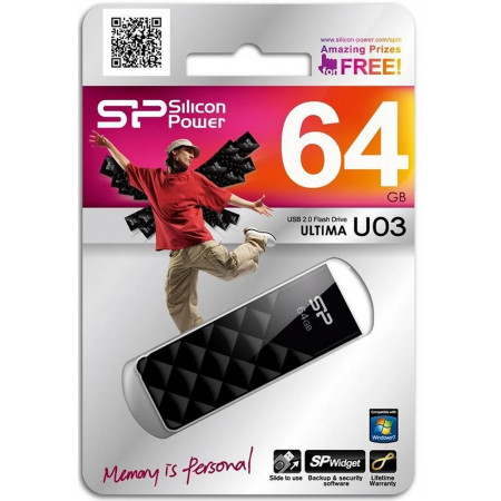 64 ГБ USB Флеш-накопитель Silicon Power Ultima U03 (SP064GBUF2U03V1K)