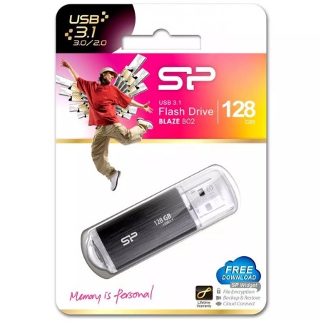 128 ГБ USB Флеш-накопитель Silicon Power Blaze B02 (SP128GBUF3B02V1K) черный