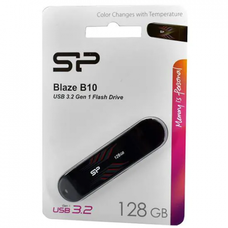 128 ГБ USB Флеш-накопитель Silicon Power Blaze B10 (SP128GBUF3B10V1B) черный