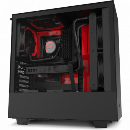 Корпус NZXT H510 (CA-H510B-BR) черно-красный