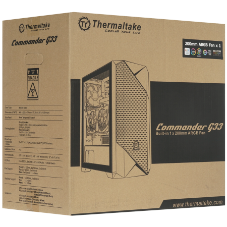 Корпус Thermaltake Commander G33 TG ARGB (CA-1P3-00M1WN-00) черный
