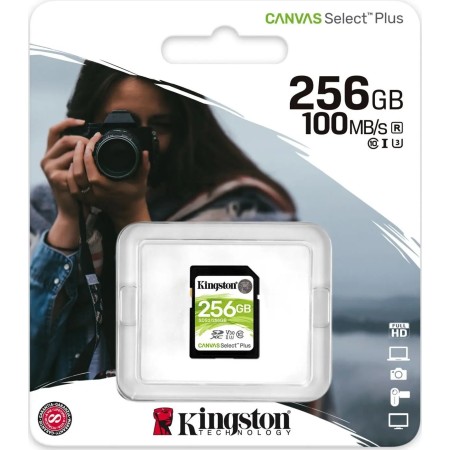 256 ГБ Карта памяти Kingston Canvas Select Plus SDXC (SDS2/256GB) черный