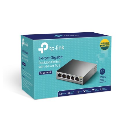 Коммутатор TP-Link TL-SG1005P черный