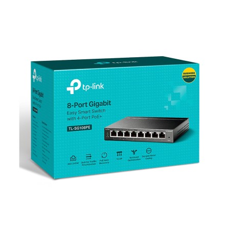 Коммутатор TP-Link TL-SG108PE черный