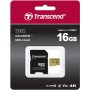16 ГБ Карта памяти Transcend microSDHC (TS16GUSD500S) + адаптер черный