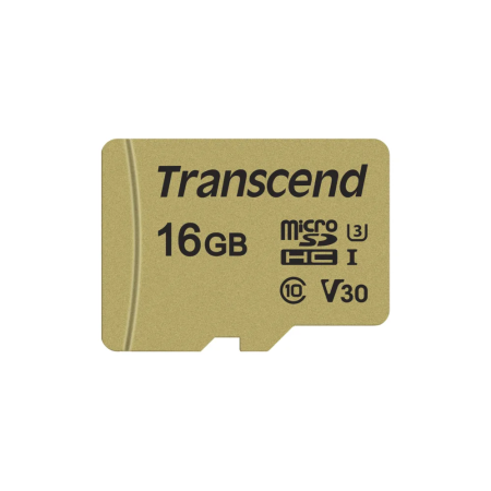 16 ГБ Карта памяти Transcend microSDHC (TS16GUSD500S) + адаптер черный
