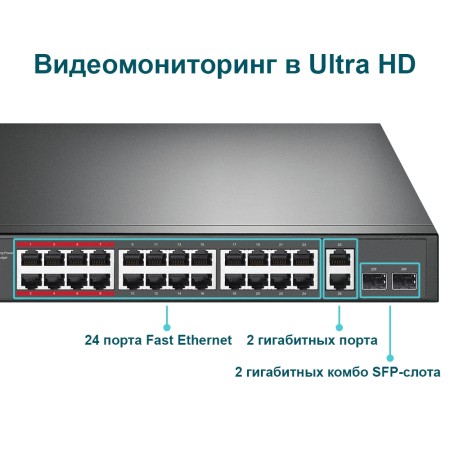 Коммутатор TP-Link TL-SL1226P черный