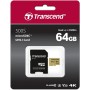 64 ГБ Карта памяти Transcend 500S microSDXC (TS64GUSD500S) черный + адаптер