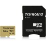 64 ГБ Карта памяти Transcend 500S microSDXC (TS64GUSD500S) черный + адаптер