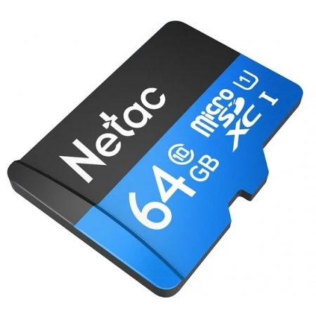 64 ГБ Карта памяти Netac microSDXC (P500STN) + адаптер черный