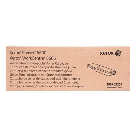 Тонер-картридж лазерный Xerox 106R02251 жёлтый (с чипом)