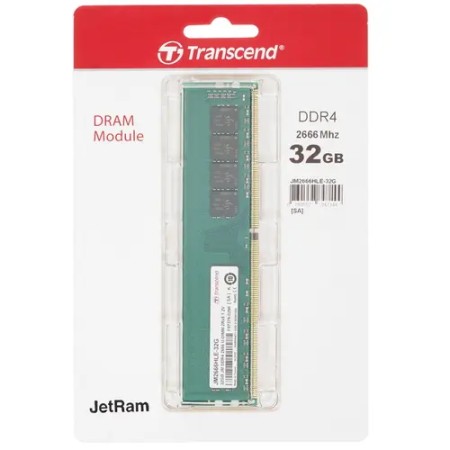Оперативная память Transcend JetRam (JM2666HLE-32G) 32 ГБ зеленый