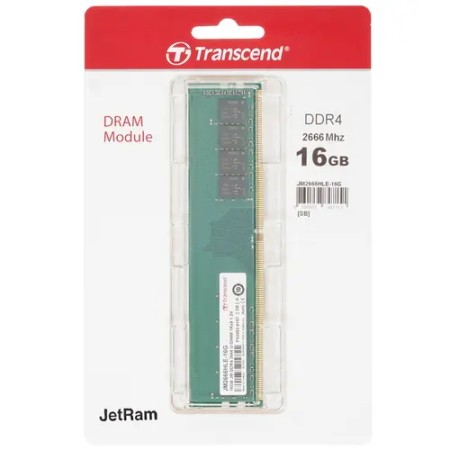 Оперативная память Transcend JetRam (JM2666HLE-16G) 16 ГБ зеленый