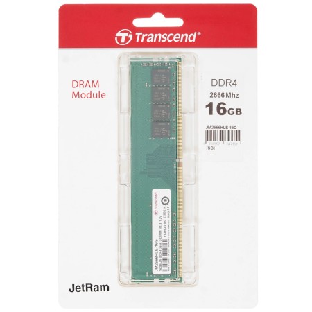 Оперативная память Transcend JetRam (JM2666HLE-16G) 16 ГБ зеленый
