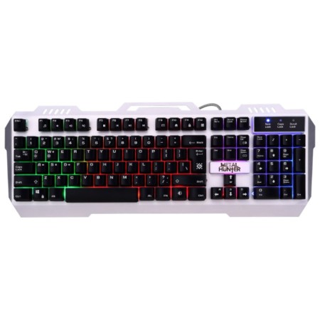 Клавиатура проводная Defender Metal Hunter GK-140L (45140) белый