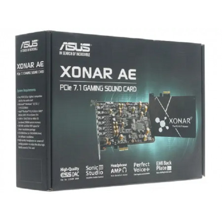 Внутренняя звуковая карта ASUS XONAR AE (90YA00P0-M0UA00) черный