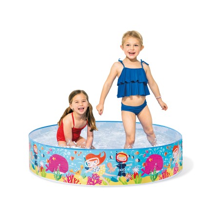 Бассейн с жёсткой стенкой INTEX Snorkel Fun 58477NP (122x122х25 см) разноцветный