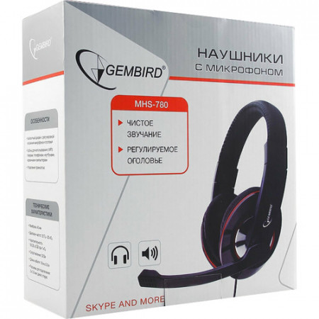 Наушники Gembird MHS-780B черно-красный
