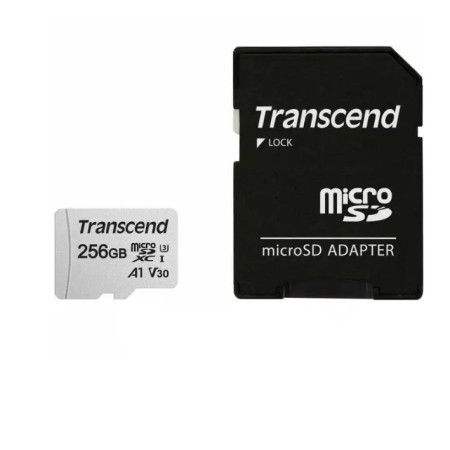 256 ГБ карта памяти Transcend 300S microSDXC (TS256GUSD300S-A) белый + адаптер