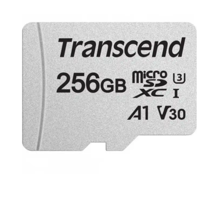 256 ГБ карта памяти Transcend MicroSDXC (TS256GUSD300S-A) + адаптер белый