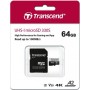 64 ГБ Карта памяти Transcend High Performance microSDХС (TS64GUSD330S) + адаптер черный