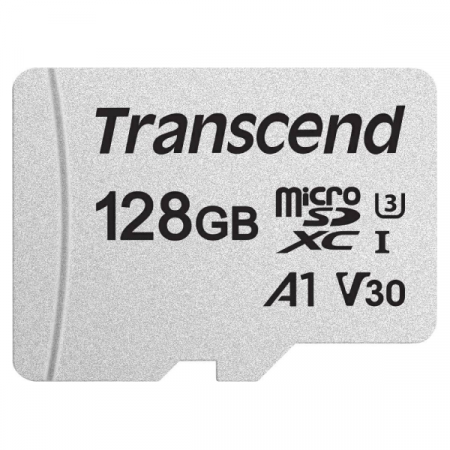 128 ГБ Карта памяти Transcend microSDXC (TS128GSDC300S) + адаптер черный