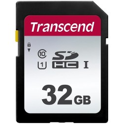 32 ГБ Карта памяти Transcend 300S SDHC (TS32GSDC300S) черный