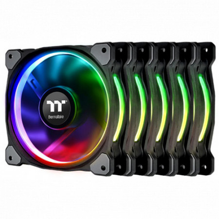 Комплект вентиляторов Thermaltake Riing Plus 12 RGB (CL-F054-PL12SW-A) 5 шт черный