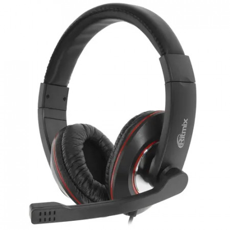 Наушники Ritmix RH-516M красно-черный