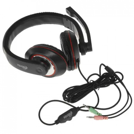 Наушники Ritmix RH-516M красно-черный