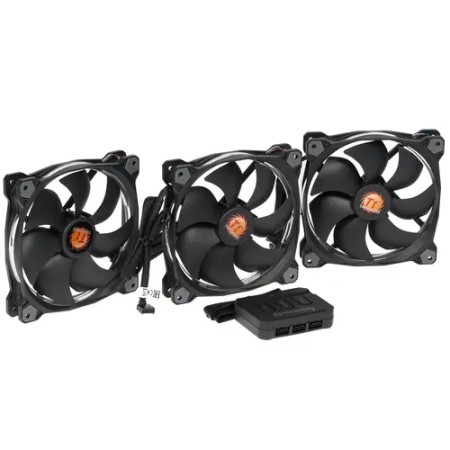 Комплект вентиляторов Thermaltake Riing 14 LED RGB 256 Colors 3-Fan Pack (CL-F043-PL14SW-B) 3 шт черный