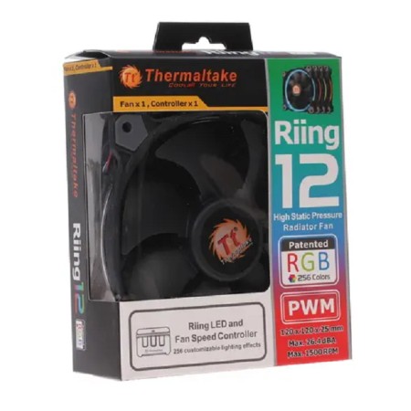 Вентилятор Thermaltake Riing 12 LED RGB Switch (CL-F042-PL12SW-A) черный