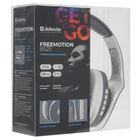 Наушники Defender FreeMotion B525 серо-белый