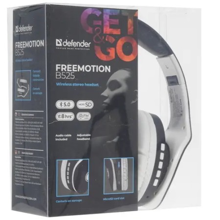 Наушники Defender FreeMotion B525 черно-белый