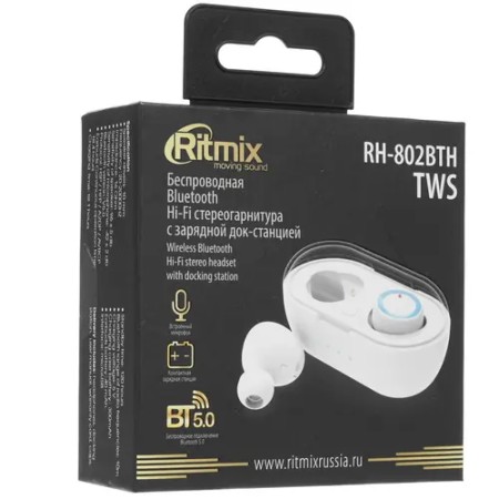 Наушники Ritmix RH-802BTH TWS белый